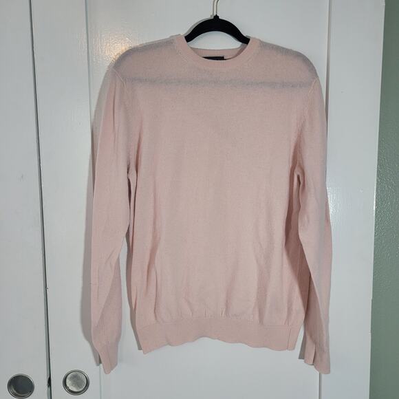 Rodd & Gunn Size L Men's Wool Cashmere Crewneck Light Pink Pullover Sweater - Picture 2 of 10